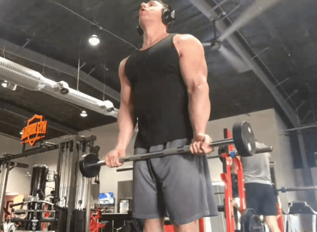 Underhand Barbell Front Raise