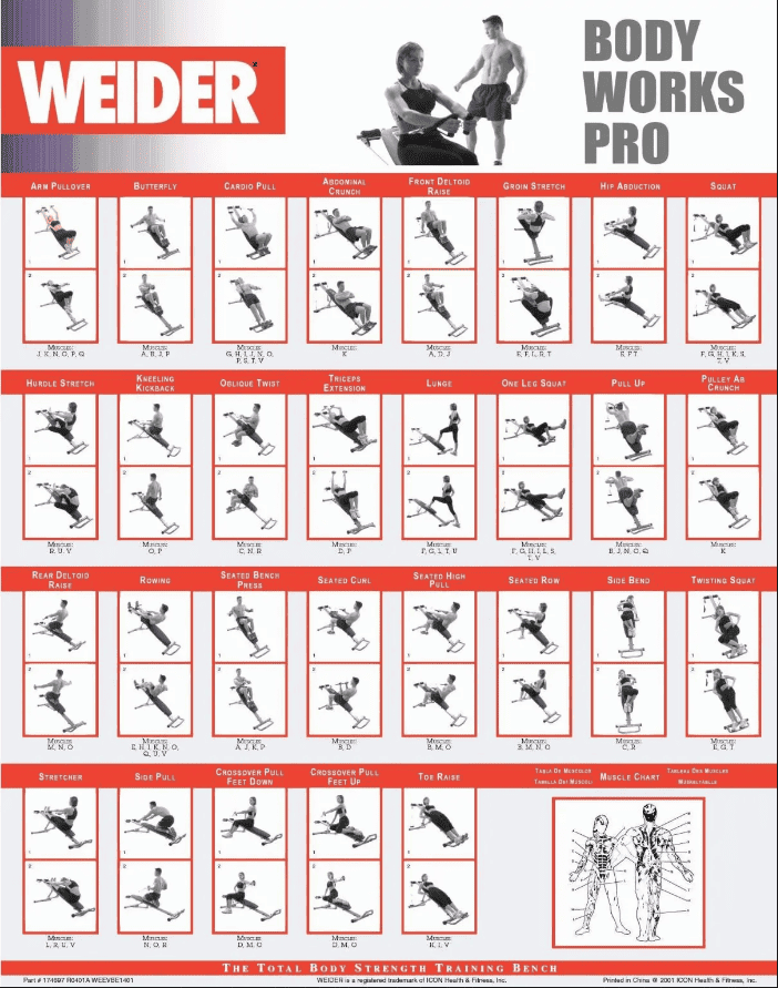 Weider Ultimate Body Works Exercises